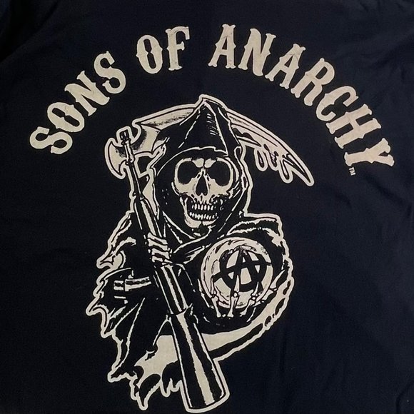 Adult T Shirt Sons Of Anarchy Official Road Gear Prospect Size XL Black - Picture 2 of 4